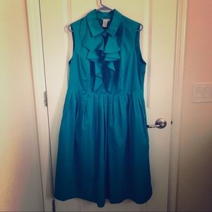 Jessica London fit & flare ruffle dress LIKE NEW
